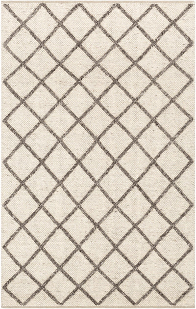 Syosset Cream/Brown Trellis Wool&Viscose Rug - Clearance