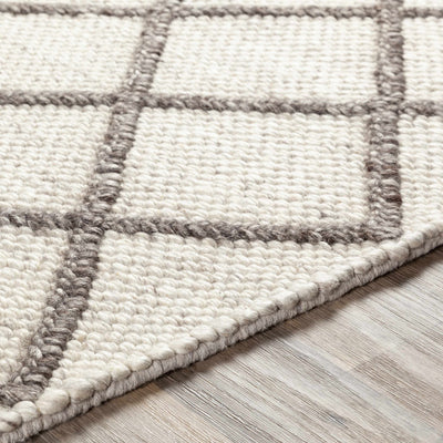 Syosset Cream/Brown Trellis Wool&Viscose Rug - Clearance