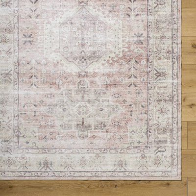 Laran Taupe Distressed Washable Area Rug