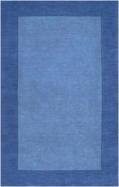 Macedon Blue Bordered Wool Rug