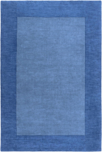 Macedon Blue Bordered Wool Rug