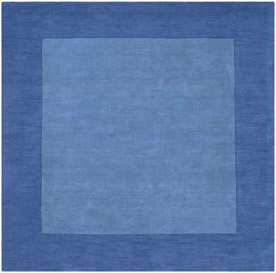 Macedon Blue Bordered Wool Rug