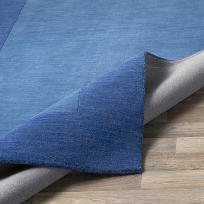 Macedon Blue Bordered Wool Rug