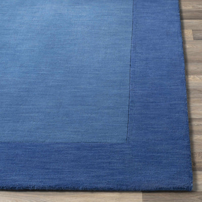 Macedon Blue Bordered Wool Rug