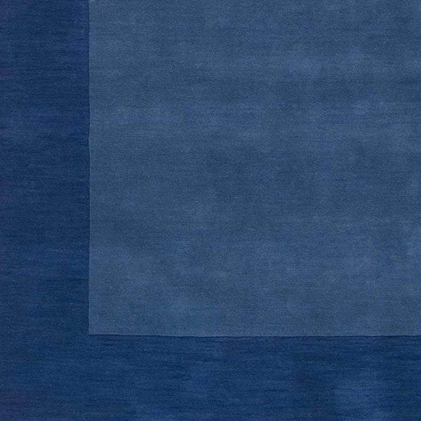 Macedon Blue Bordered Wool Rug