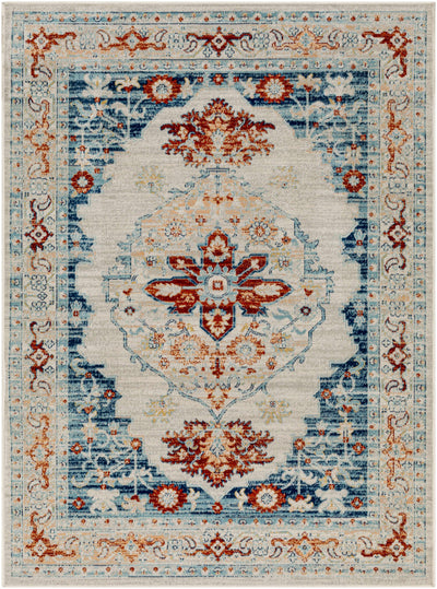 Agos Blue & Orange Area Carpet - Clearance