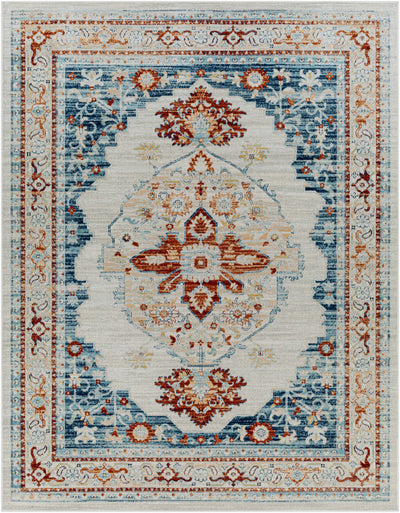 Agos Blue & Orange Area Carpet - Clearance