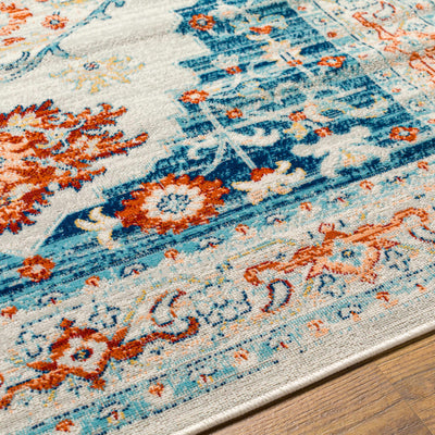 Agos Blue & Orange Area Carpet - Clearance