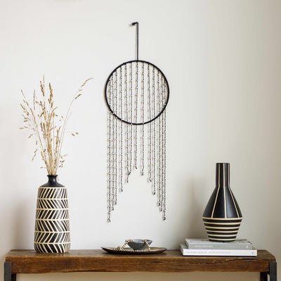 Malacampa Black Beaded Wall Hanging