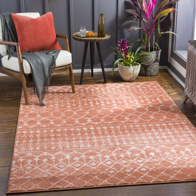 Vicksburg Coral Red All Over Pattern Rug