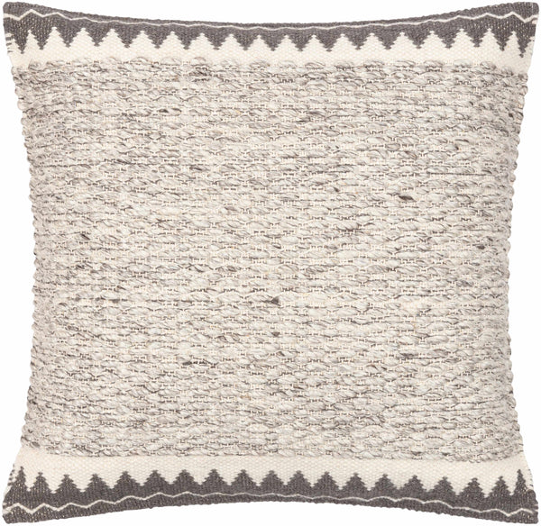 Maywood Cream Wool&Cotton Throw Pillow