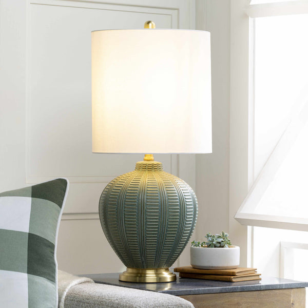 McMurray Green Textured Table Lamp