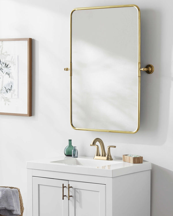 Middenmeer Gold Frame Rounded Corners Mirror