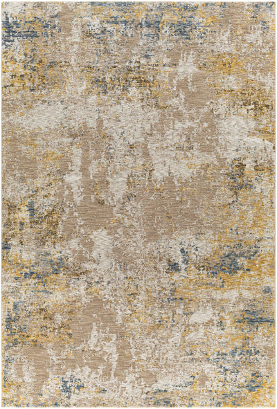 Meads Abstract Mustard Area Rug