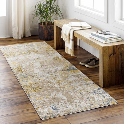 Meads Abstract Mustard Area Rug