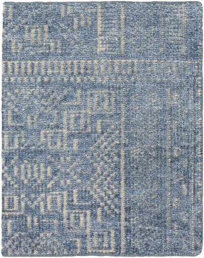 Meigs Blue Premium Viscose&Wool Rug - Clearance