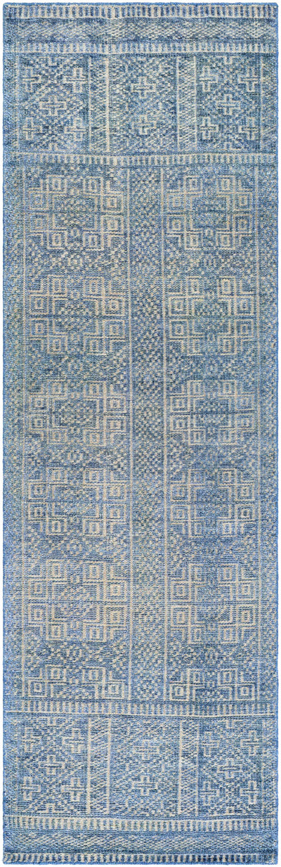 Meigs Blue Premium Viscose&Wool Rug - Clearance