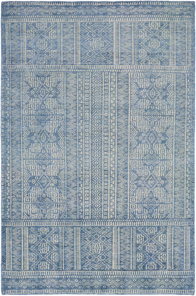 Meigs Blue Premium Viscose&Wool Rug - Clearance