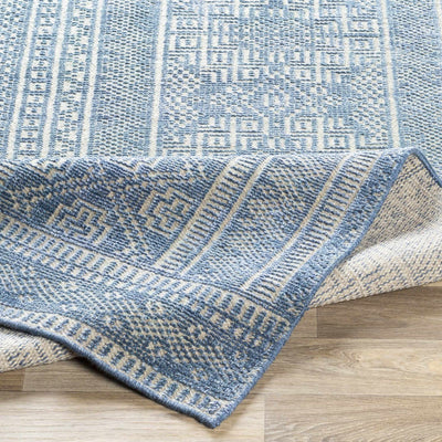 Meigs Blue Premium Viscose&Wool Rug - Clearance