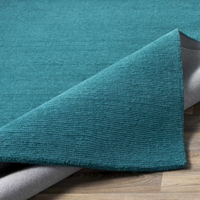 Brockton Solid Wool Teal Area Rug