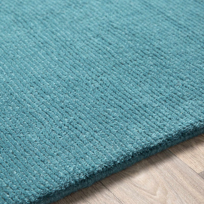 Brockton Solid Wool Teal Area Rug