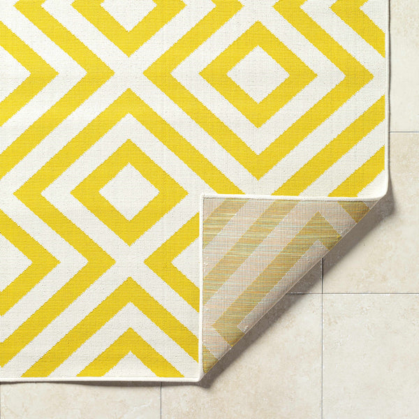 Spilsby Yellow Trellis Outdoor Rug