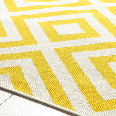 Spilsby Yellow Trellis Outdoor Rug