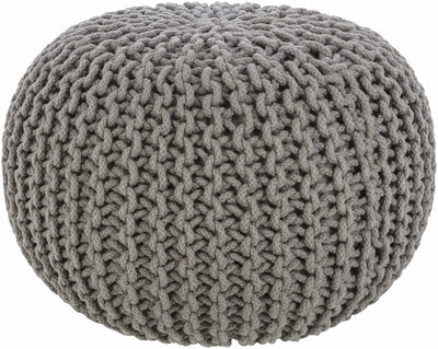 Issenheim Gray Cotton Pouf