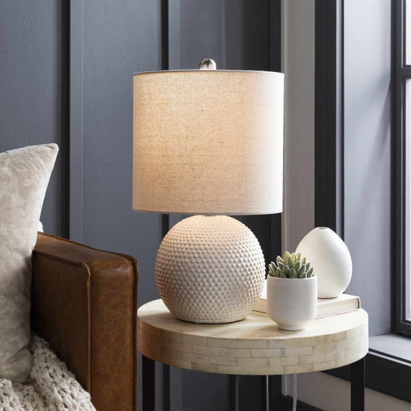 Manaloal Beige Textured Table Lamp