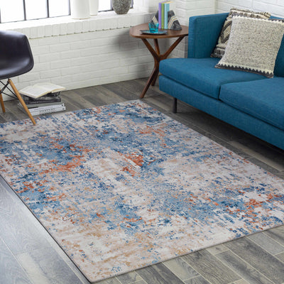 Lorraine Abstract Light Blue Rug - Clearance