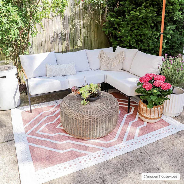 Anja Orange Outdoor Rug - Clearance