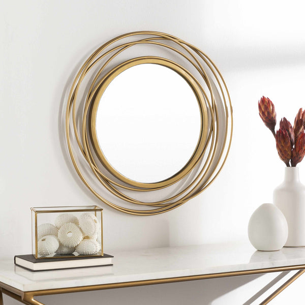 Monamon Round Rattan Mirror