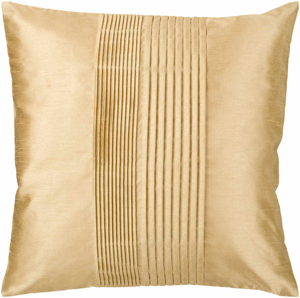 Monolith Mustard Pleated Throw Pillow