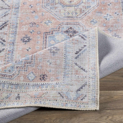 Morcott Peach Washable Area Rug