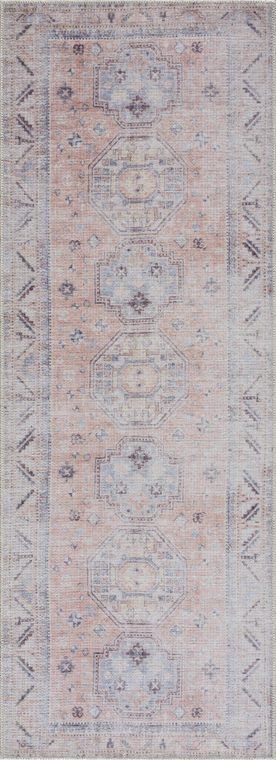 Morcott Peach Washable Area Rug