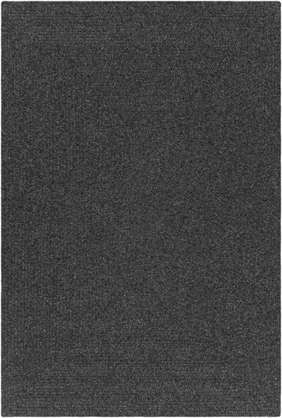 Black Braided Faux Jute Rug