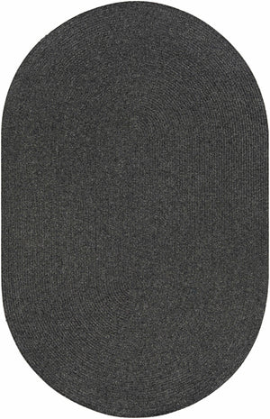 Black Braided Faux Jute Rug