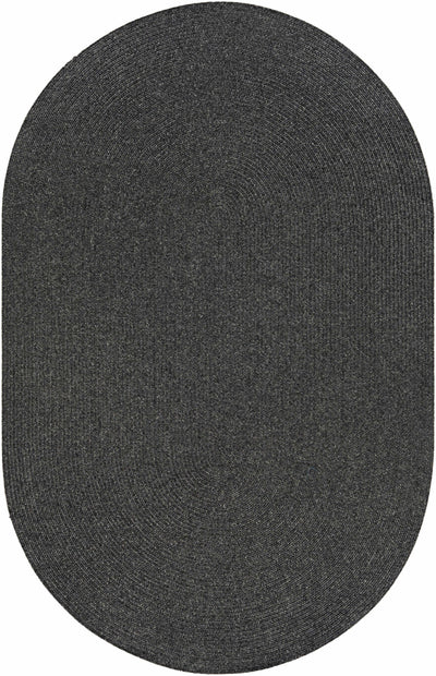 Black Braided Faux Jute Rug