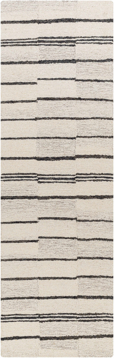 Moorebank Black Striped Wool Rug