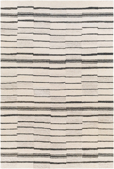 Moorebank Black Striped Wool Rug