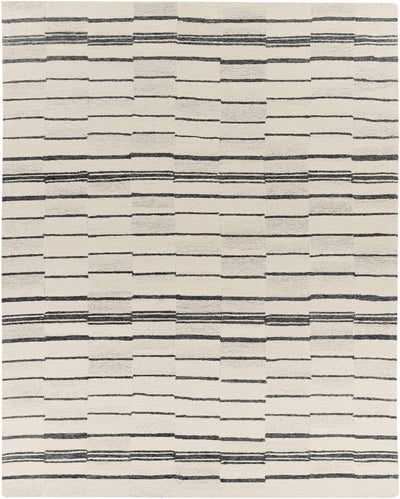 Moorebank Black Striped Wool Rug