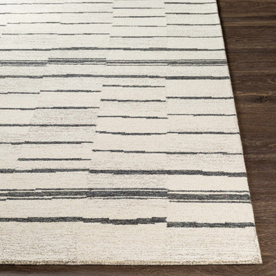 Moorebank Black Striped Wool Rug