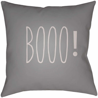 Booo Printed Light Gray Pillow