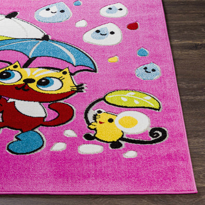 Kids Pink Cute Kitten Playroom Carpet - Clearance