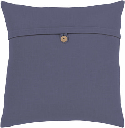 Muscadine Denim Button Throw Pillow