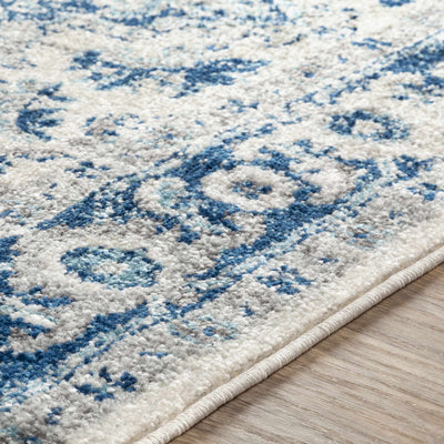 Amity Blue/White Medallion Carpet - Clearance