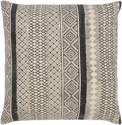 Nanyuki Black and White Geometric Throw Pillow