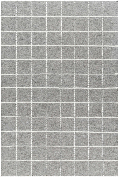 Nissa Gray Checkered Wool Rug