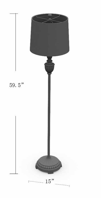 Nelspruit Gray Resin Floor Lamp