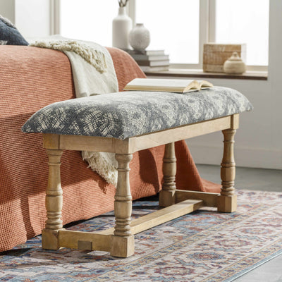 Nikfer Beige Textured Bench